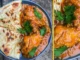 Coconut chicken curry and naan