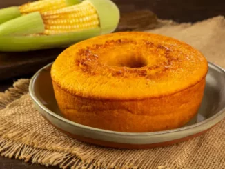 Corn cake in blender