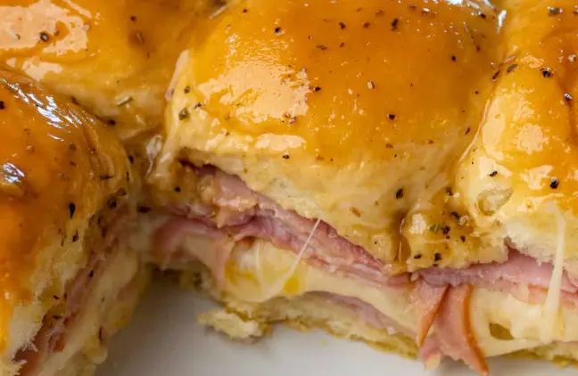 Crock Pot Ham and Cheese Sliders