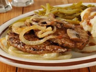 Hamburger steaks with onion gravy